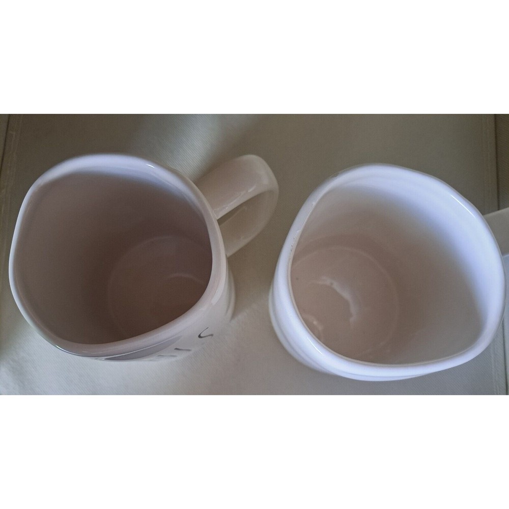 Rae Dunn Artisan Collection His & Hers Set Of 2 Coffee Mugs Cups Farmhouse Style - Picture 3 of 6